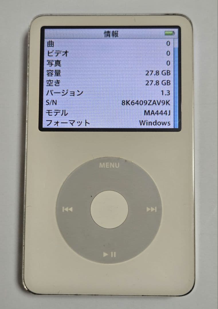 iPod classic 30GB MA444J 5.5世代 動作品