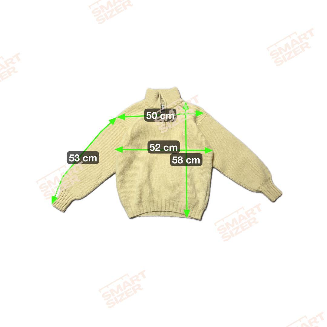 YSL イヴサンローラン ロゴ 刺繍 ハーフジップ ニット セーター イエロー