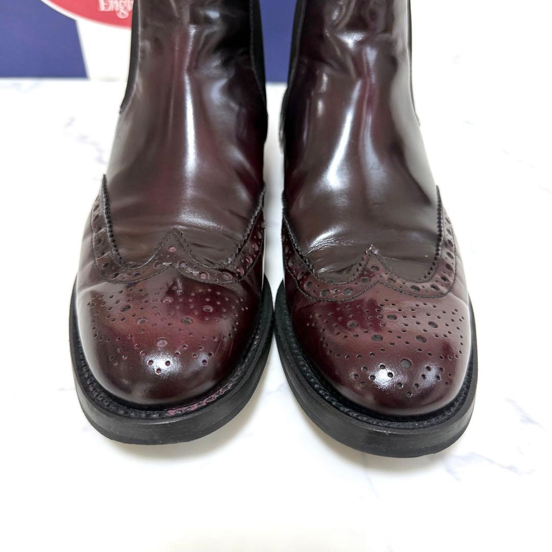 チャーチ✨サイドゴアブーツ　KETSBY　ウィングチップ　ボルドー　23.5