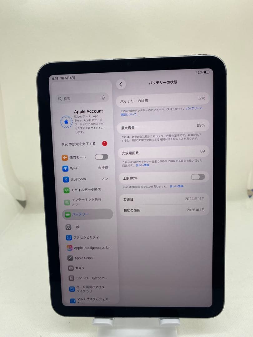 iPad mini (A17 Pro) 128GB Simフリー 40001