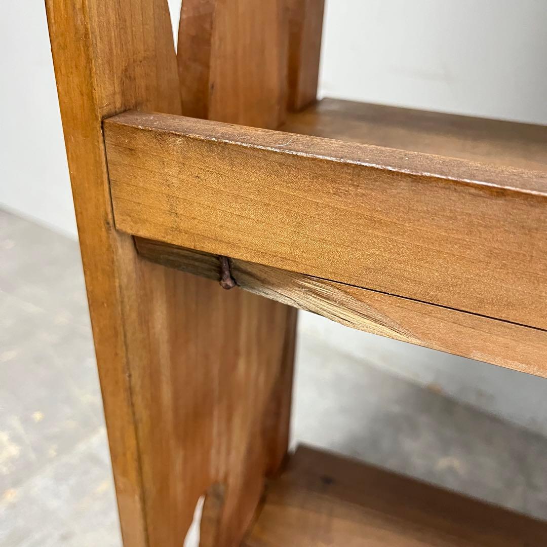 アンティーク 飾り棚 オープンラック 無垢材 昭和レトロ z508