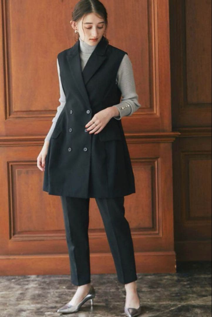 美香さん　コラボ　ジレ　ミニ　ワンピース　アンドドット　ノスタルジア