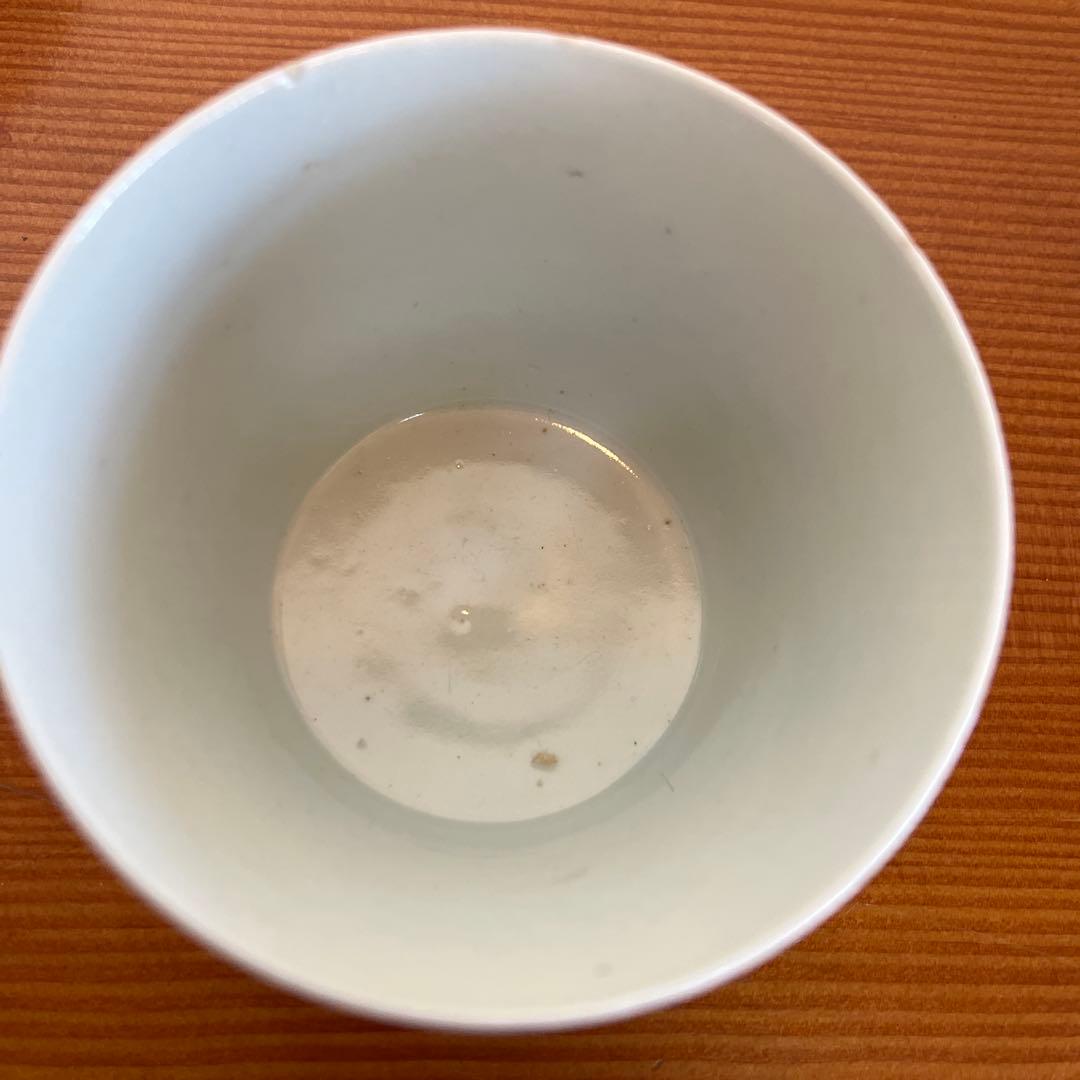 古伊万里　渦福　染付 桐家紋　蕎麦猪口