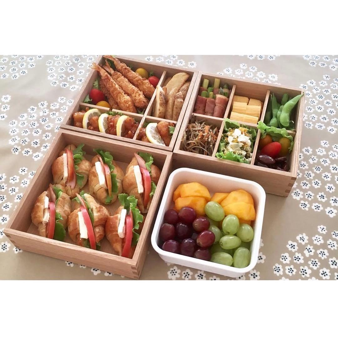 極美品　松屋漆器店　三段重箱　ナチュラル