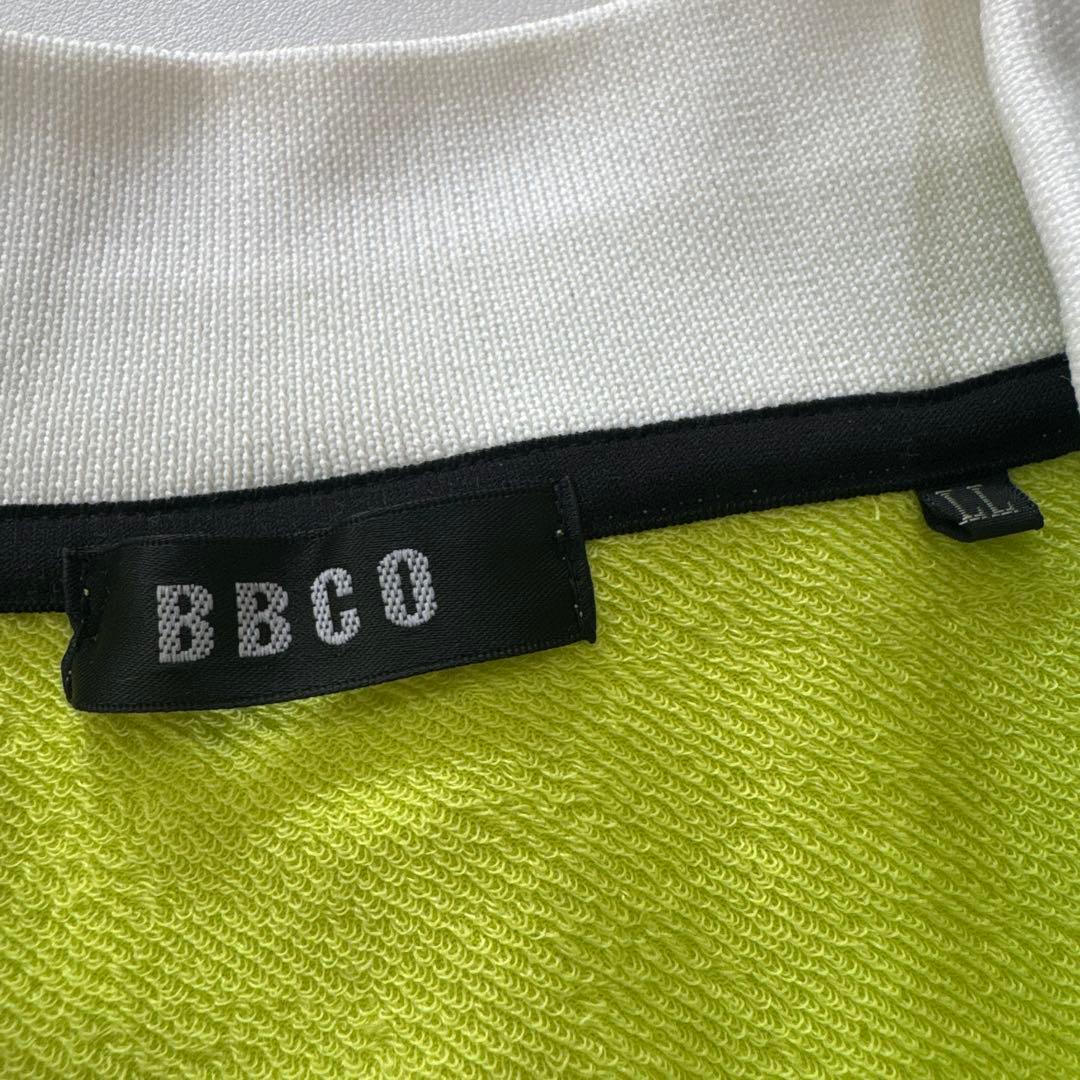 BBCO クマプリント ゴルフイエローシャツ