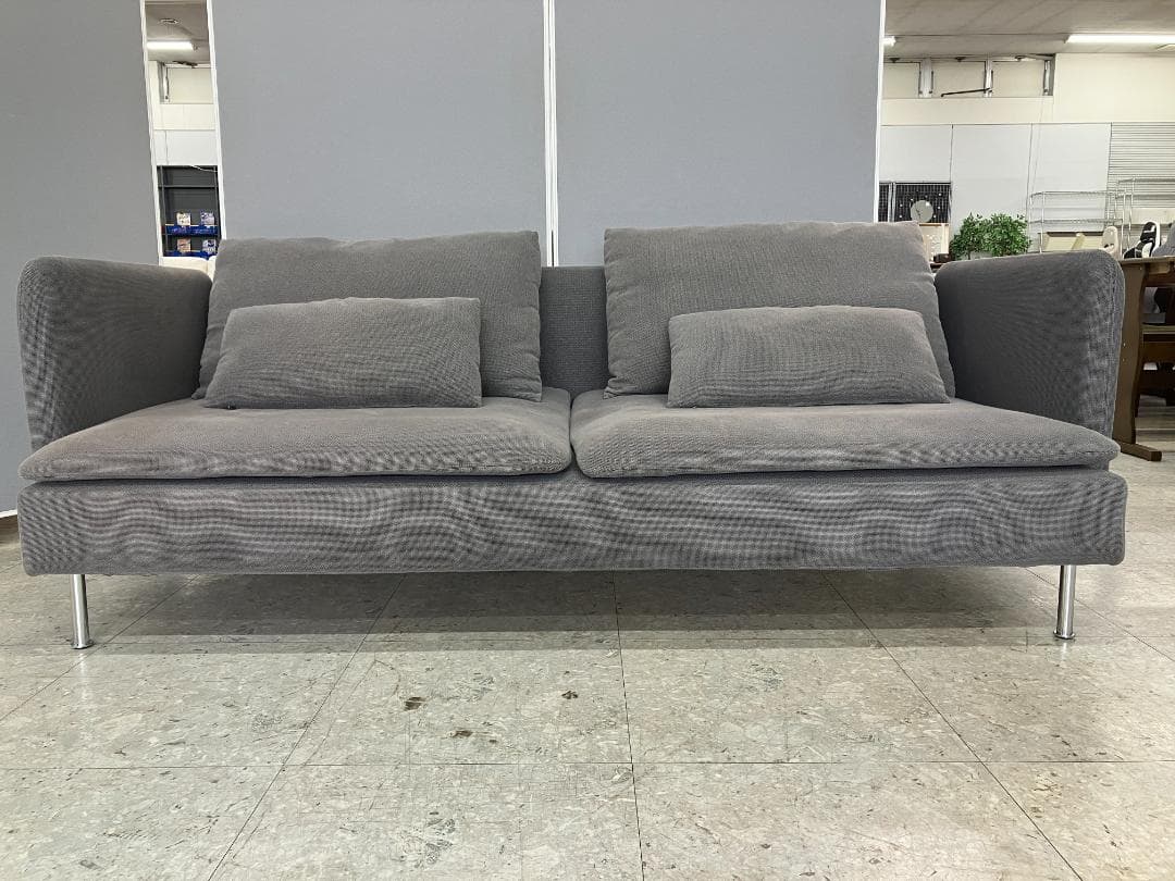 IKEA 3人掛けソファソーデルハムン 3人掛けソファセクション グレー