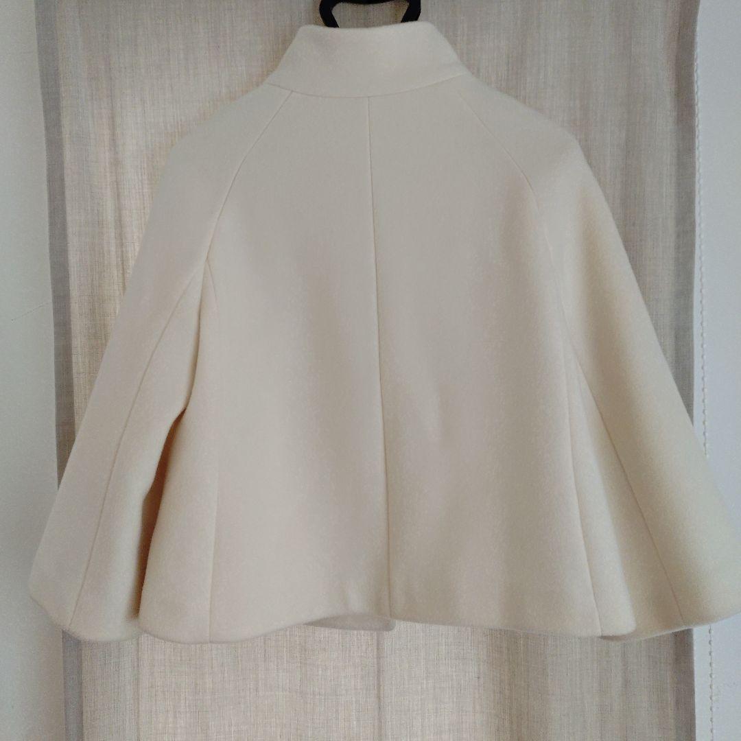 ANAYI ウールビーバーショートコート 36　ホワイト