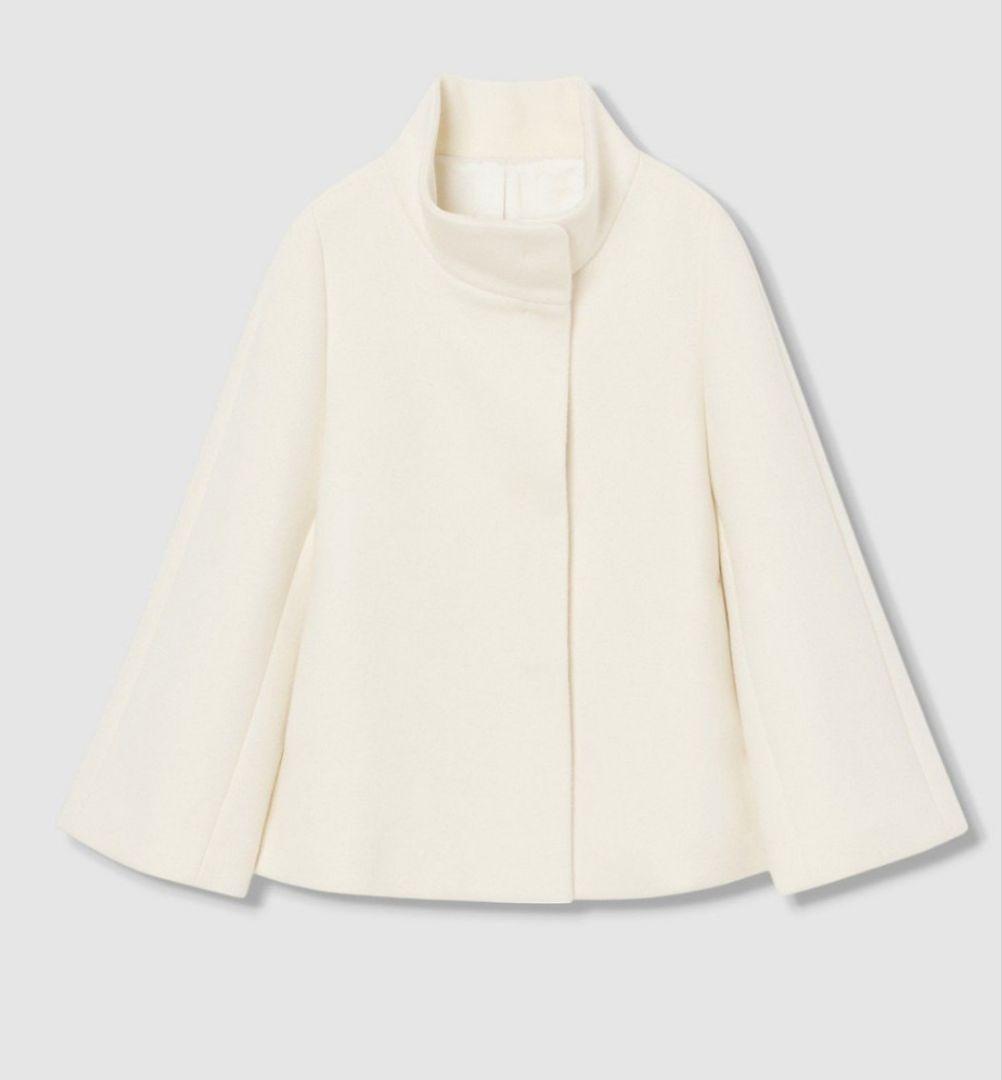 ANAYI ウールビーバーショートコート 36　ホワイト