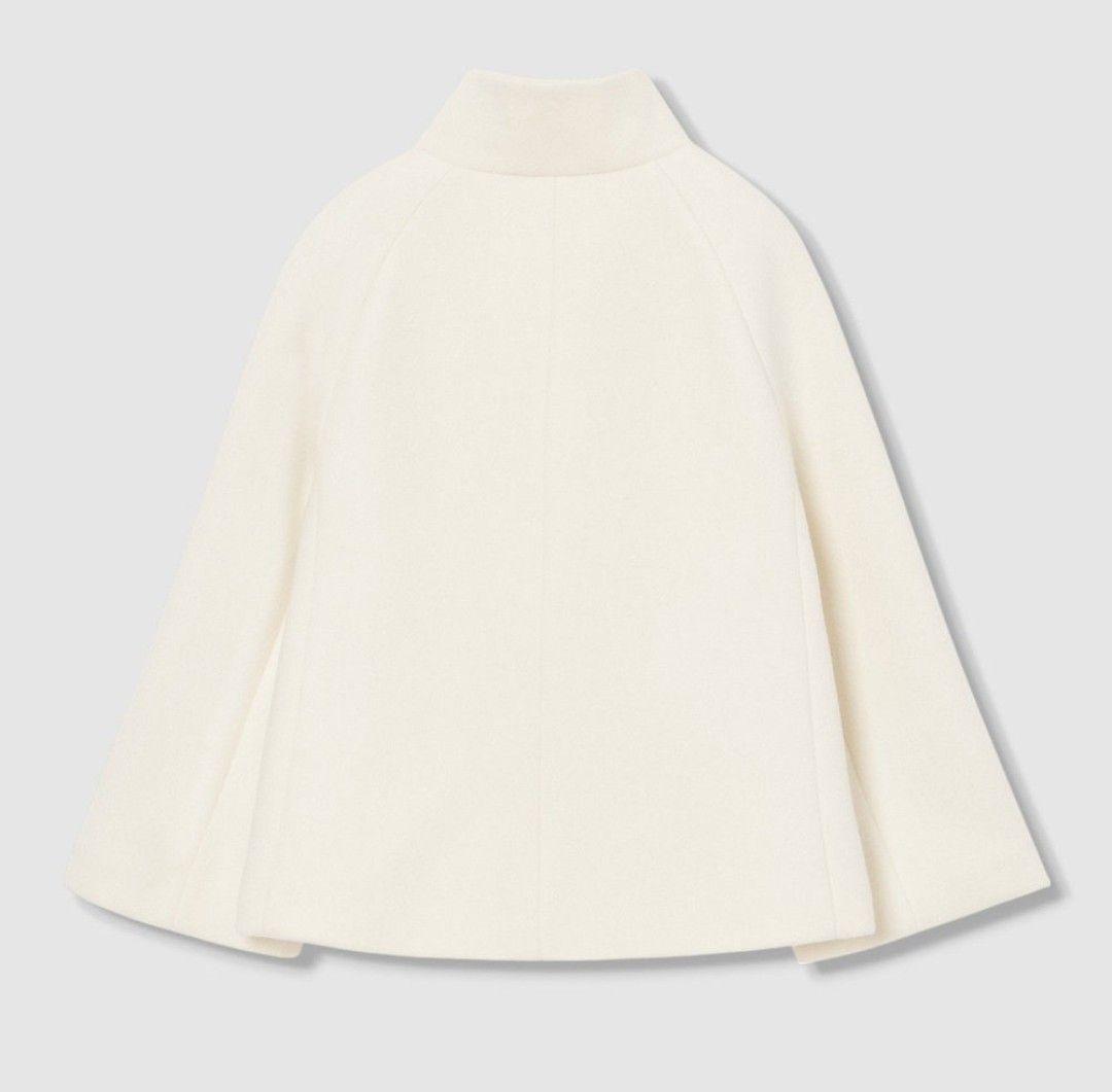 ANAYI ウールビーバーショートコート 36　ホワイト