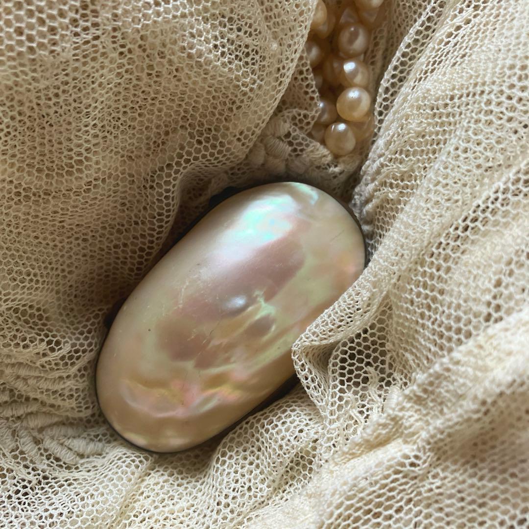 フランスアンティークマザーオブパール　白蝶貝　　 シンブルケース　ロザリオケース