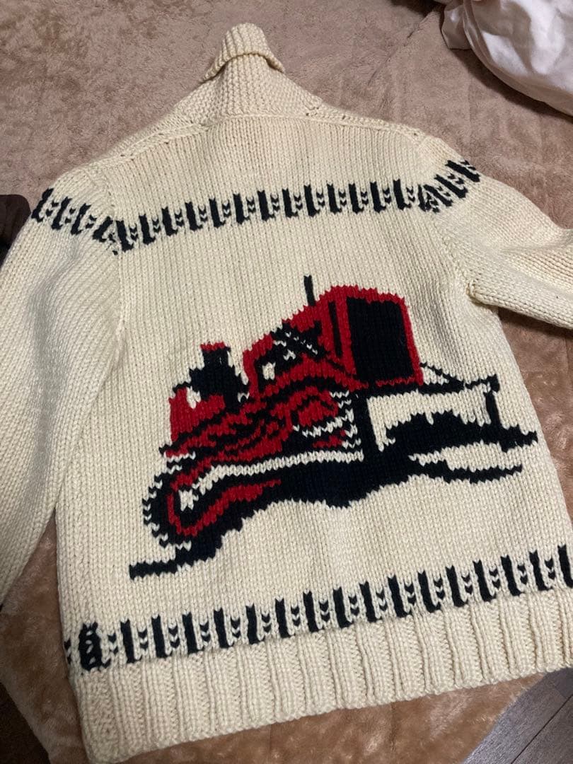 カウチンセーター　50s 60s古着　メンズ　ブルドーザー