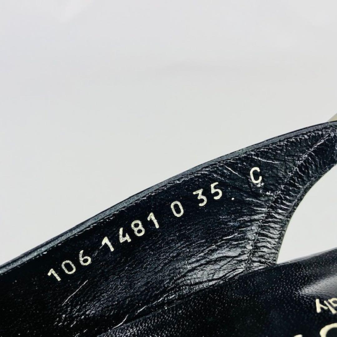 美品★GUCCI★レザー 変形ヒール パックストラップサンダル(35C)