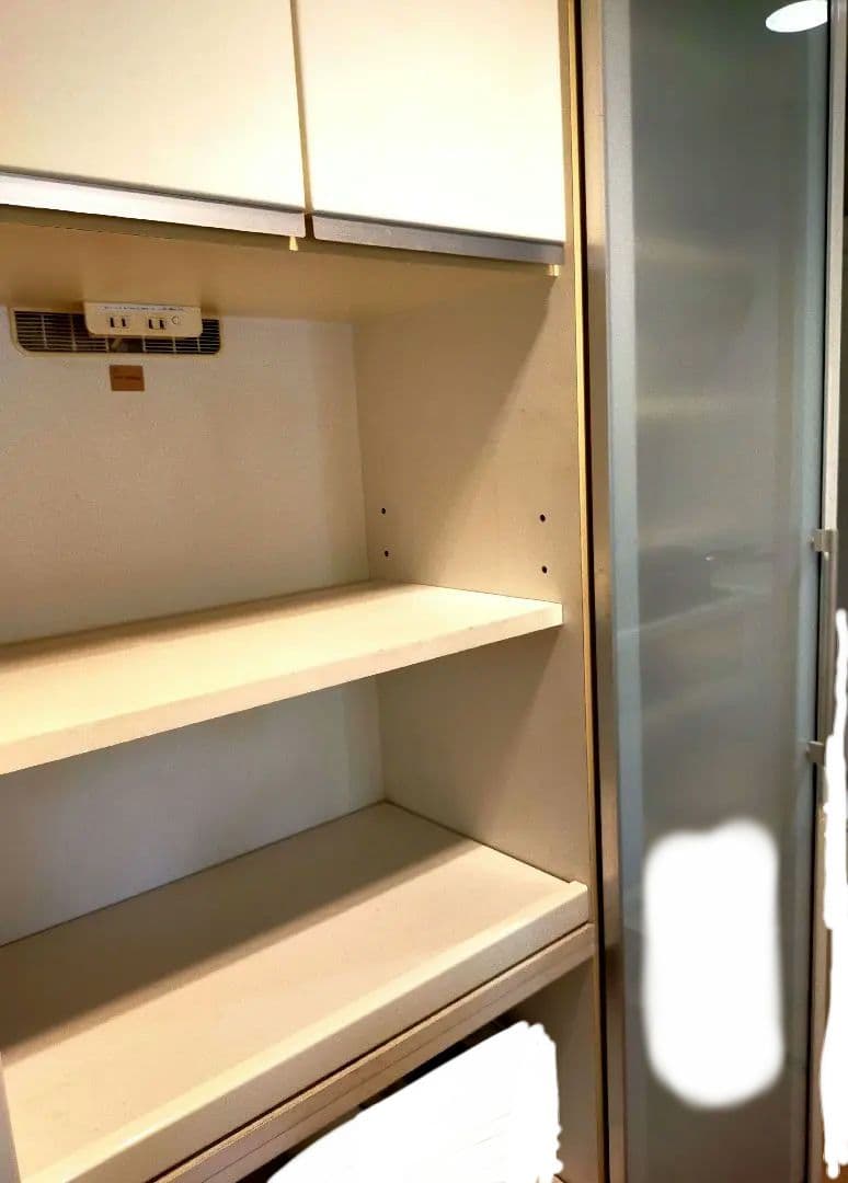 モリタインテリア 120cm幅 高さ205cmダイニングボード 食器棚 ホワイト