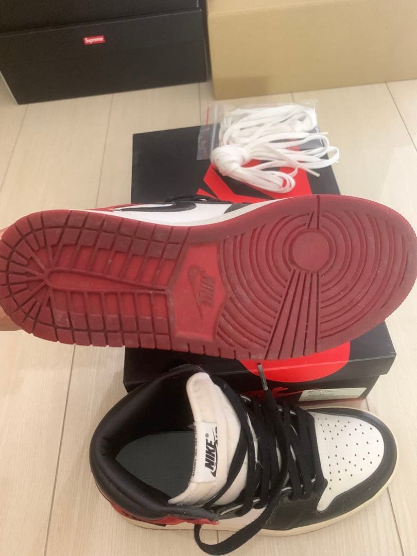 シューズ(女性用) Air Jordan 1 Retro High \"Satin Black Toe