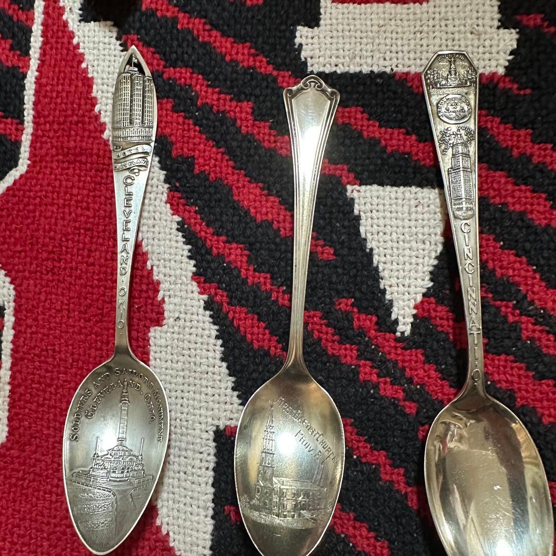 【純銀】スターリングシルバー スーベニアスプーン セット まとめ売り 銀製
