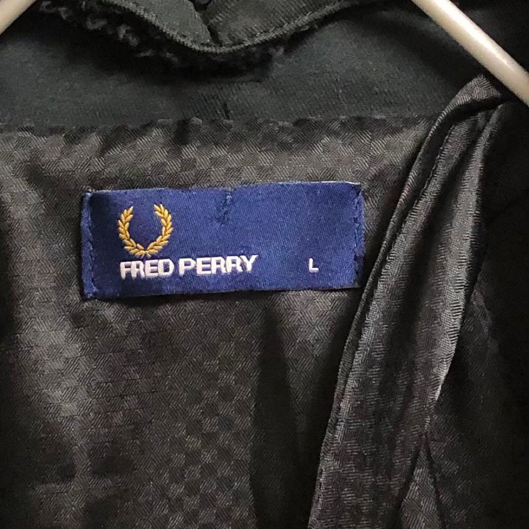 FRED PERRYフレッドペリーモッズコートアウターフード付刺繍ロゴ人気古着