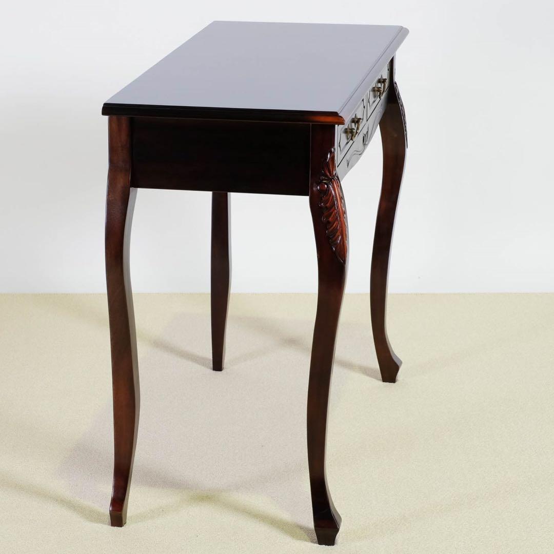 E 新品 コンソールテーブル アジアン 机 デスク サイドテーブル アンティーク