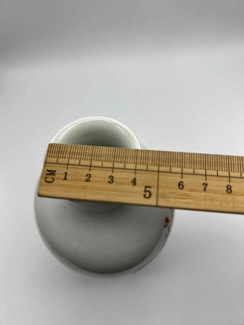 清康熙時代 【康熙年製】在銘　粉彩花鳥文瓶 琺瑯彩 花瓶 花器(A-76)