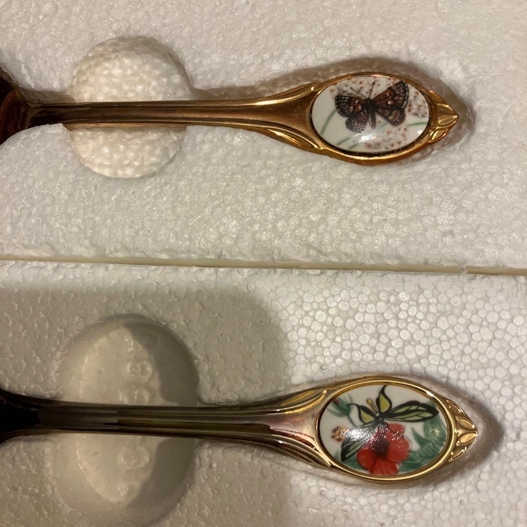 フランクリンミント 世界の蝶 スプーンコレクション12本