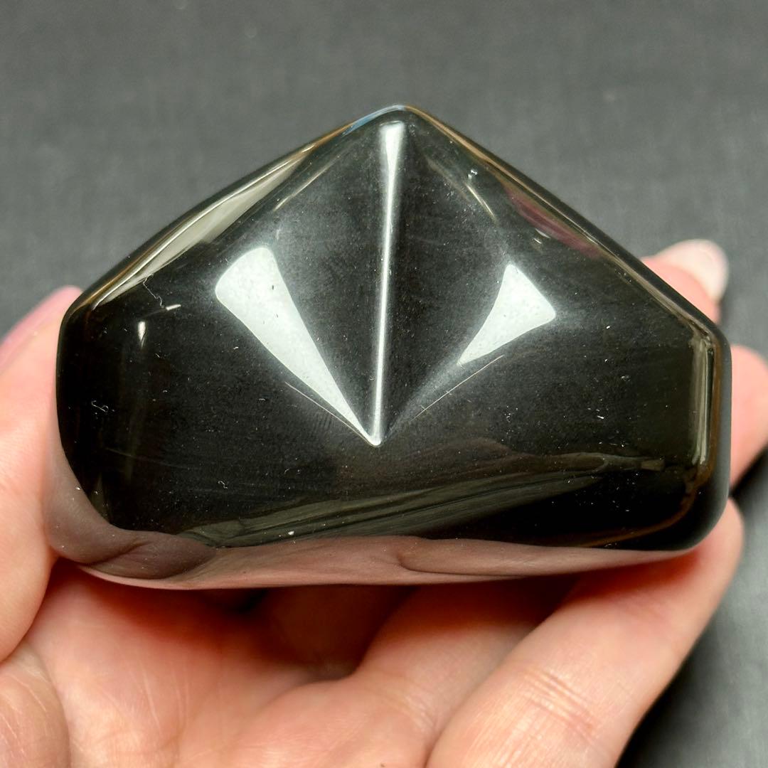 レインボーオブシディアン ハート 置物 MY473