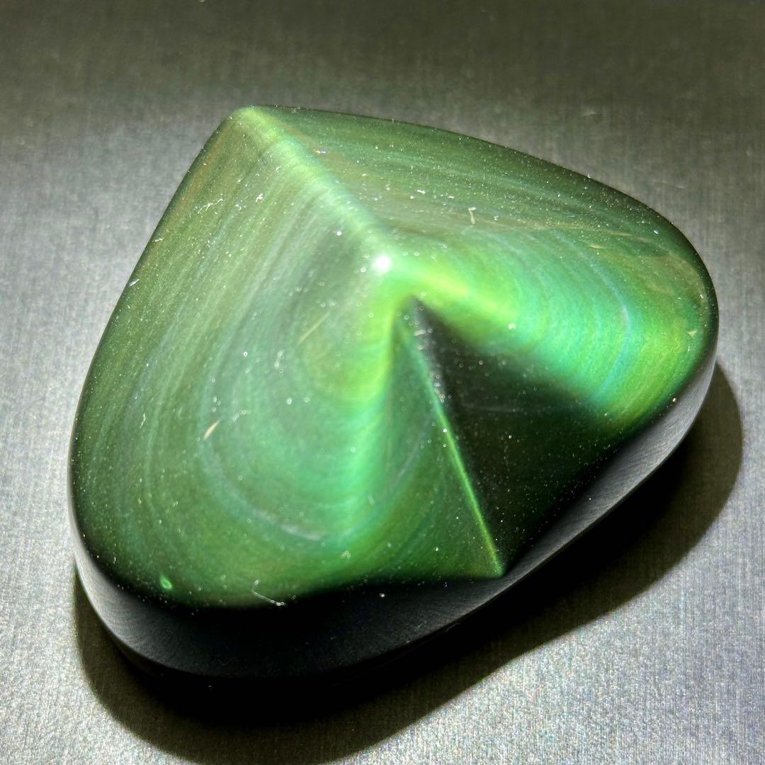 レインボーオブシディアン ハート 置物 MY473