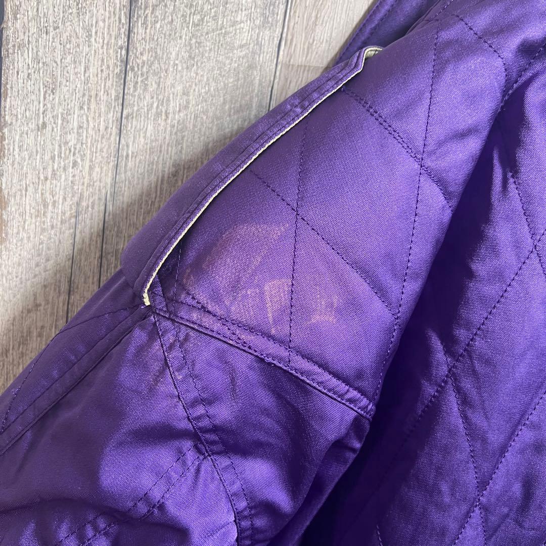 美品　レトロ　スキーウェア セットアップ　紫　黒　LLサイズ