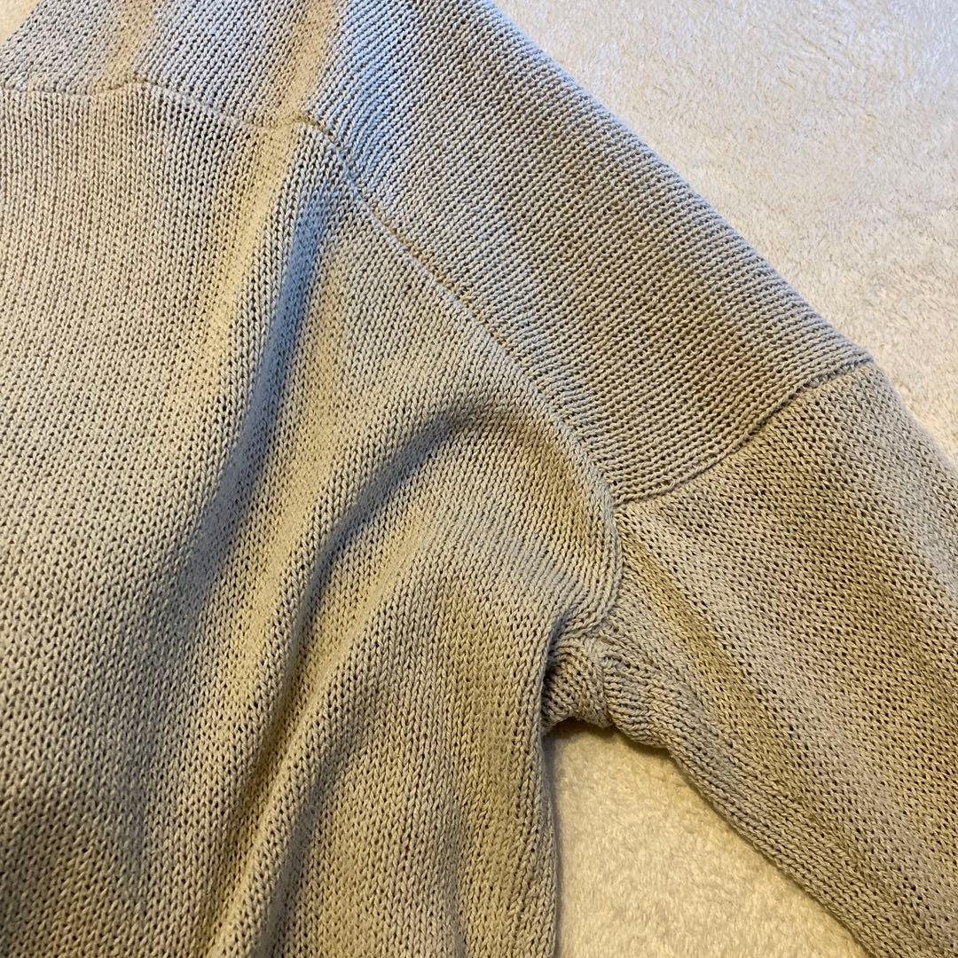 evam eva ドライシルク カーディガン シルク100% 羽織り グレージュ