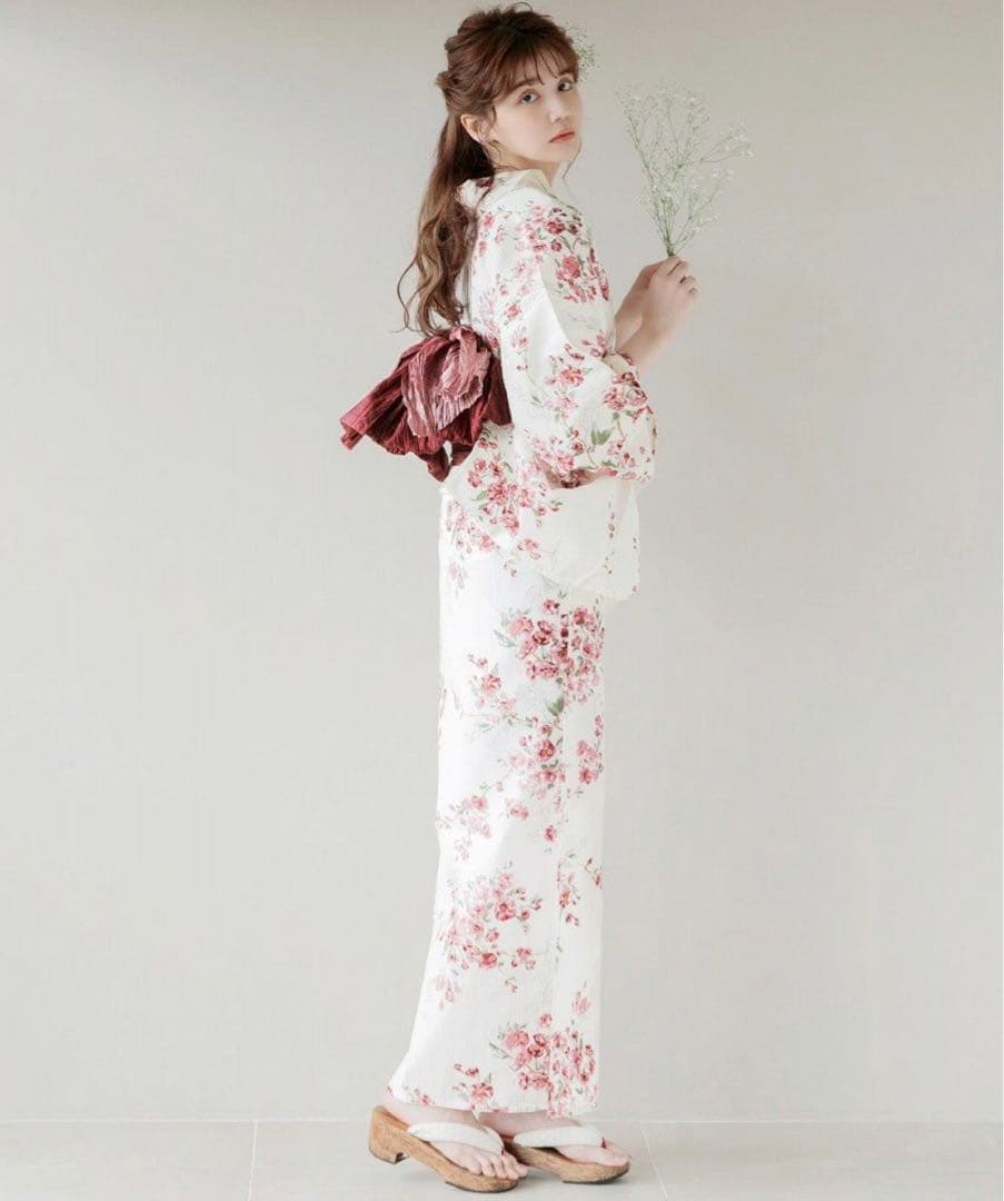 【新品未使用】Dita ディータ 初花月しらべ 浴衣5点セット 赤 ピンク