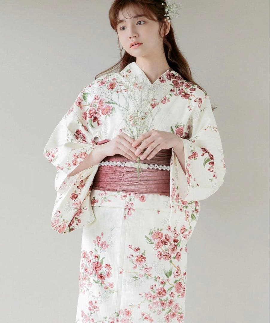 【新品未使用】Dita ディータ 初花月しらべ 浴衣5点セット 赤 ピンク