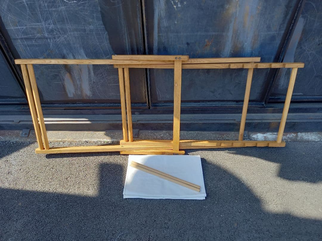 1960年代　アンティーク　帆布　オーク　フレーム　ロッキングチェア