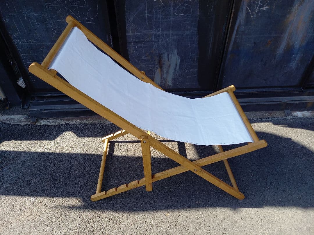 1960年代　アンティーク　帆布　オーク　フレーム　ロッキングチェア