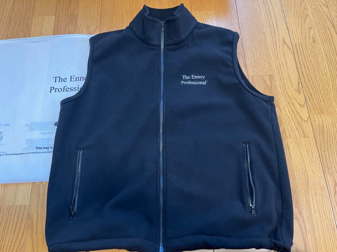 トップス ennoy PROFESSIONAL FLEECE VEST BLACK