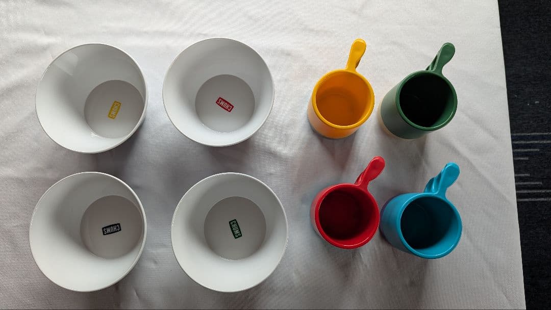 チャムス CHUMS 　迷彩柄のボウルセット(x4) マグカップセット