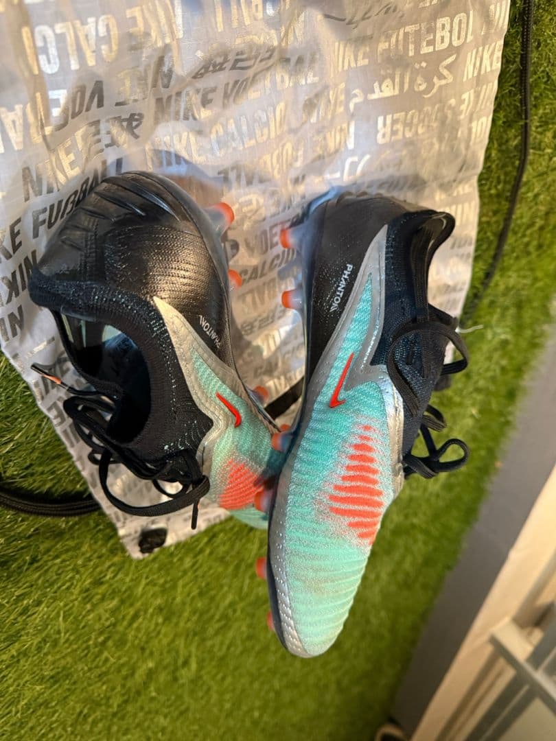 Nikeサッカーシューズグリーンオレンジファントム6LOWエリートAG-PRO