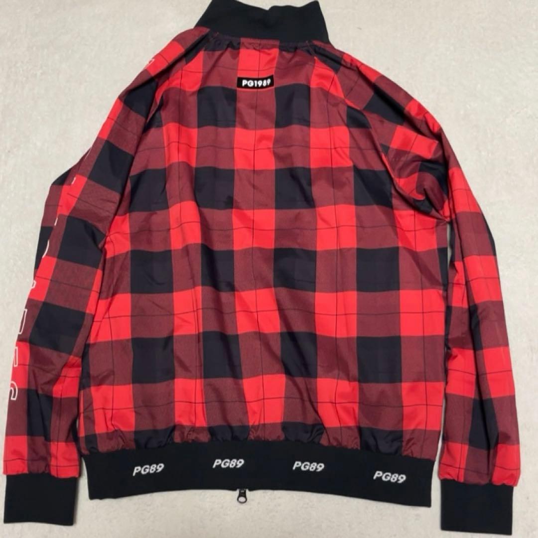 美品　近年　パーリーゲイツ　蓄熱裏地　スニード　ジャケット　チェック　レッド