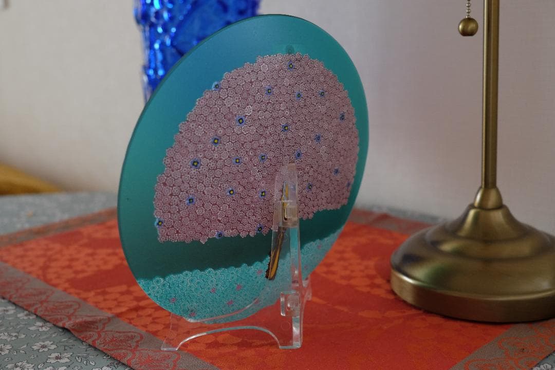 ベネチアンガラス プレート ガラス ムリーニ 江波冨士子/田子美紀/ミルフィオリ