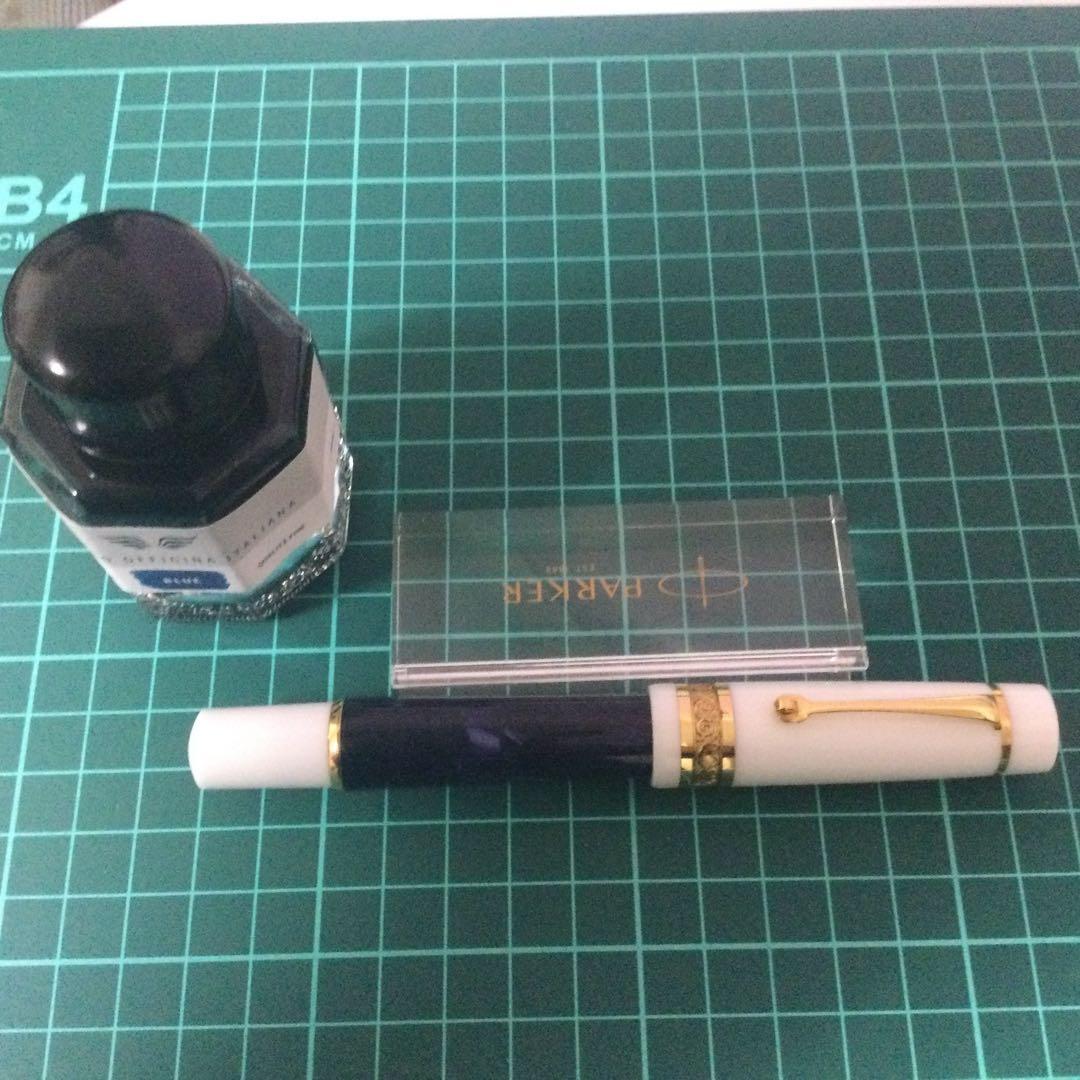 レオナルド万年筆 フェリーチェ ダークブルー 14K 太字(B)