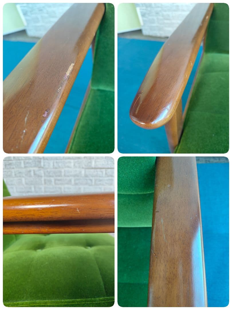 カリモク60 Kチェア 1シーター モケットグリーン