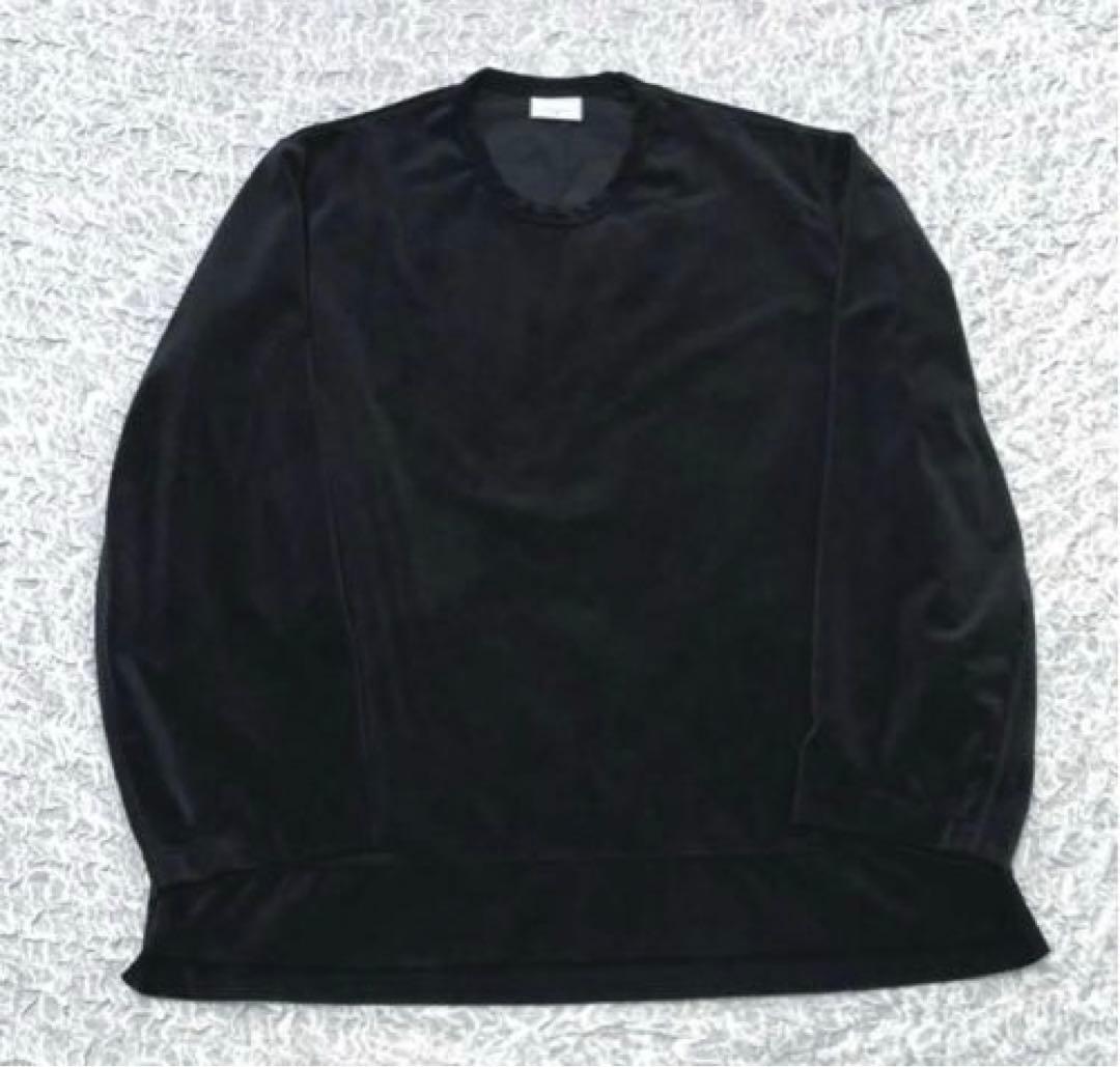 【美品】NO CONTROL AIR ヘリンボーン クルーネックプルオーバー 黒