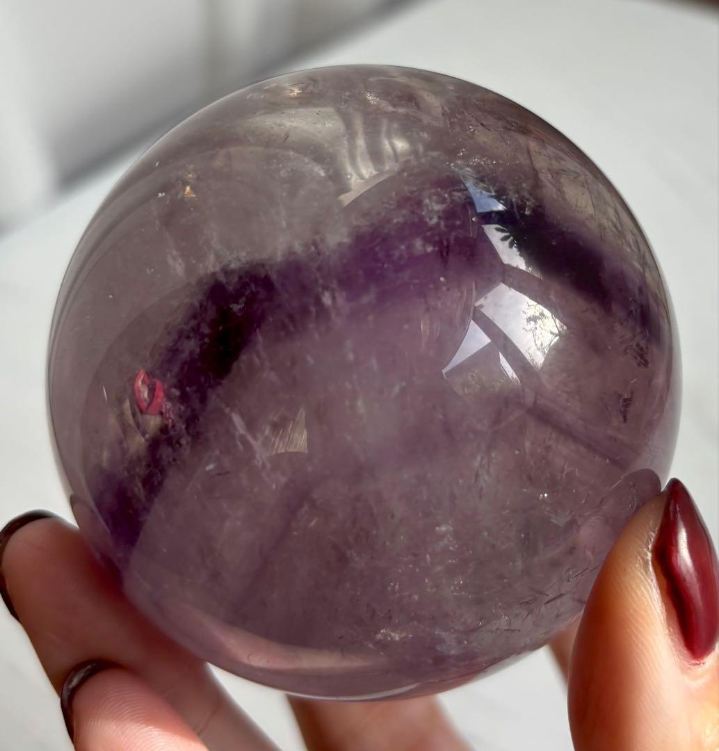 《希少》ファントムアメジスト　トラピッチェ　スフィア　丸玉