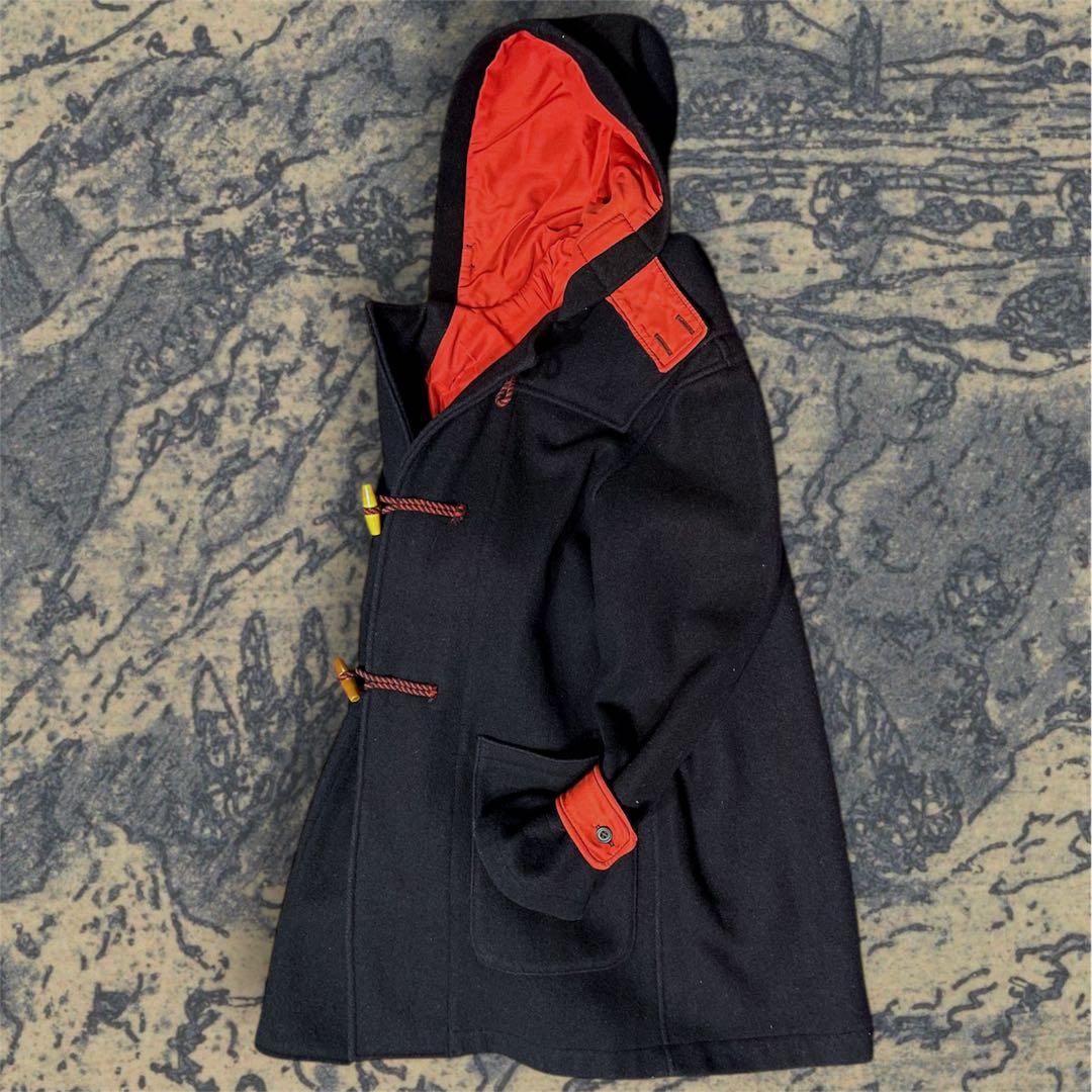 イギリス製 ツイードウール100% tibbett ダッフル コート ネイビー