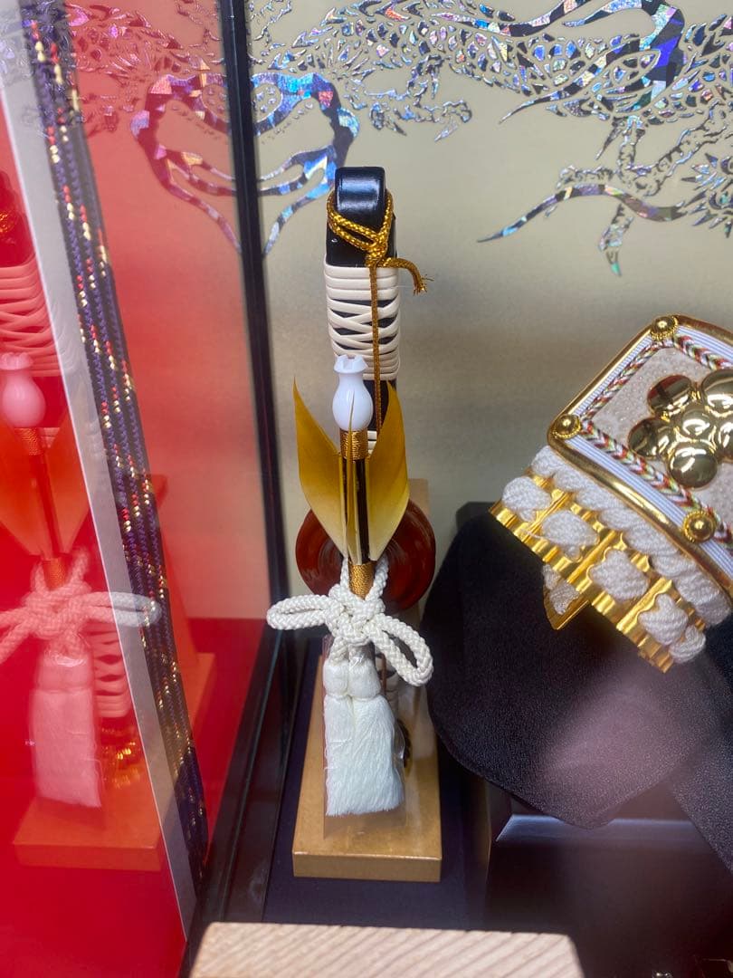 伊達政宗　東京久月　五月人形　家紋付き兜飾りガラスケース入