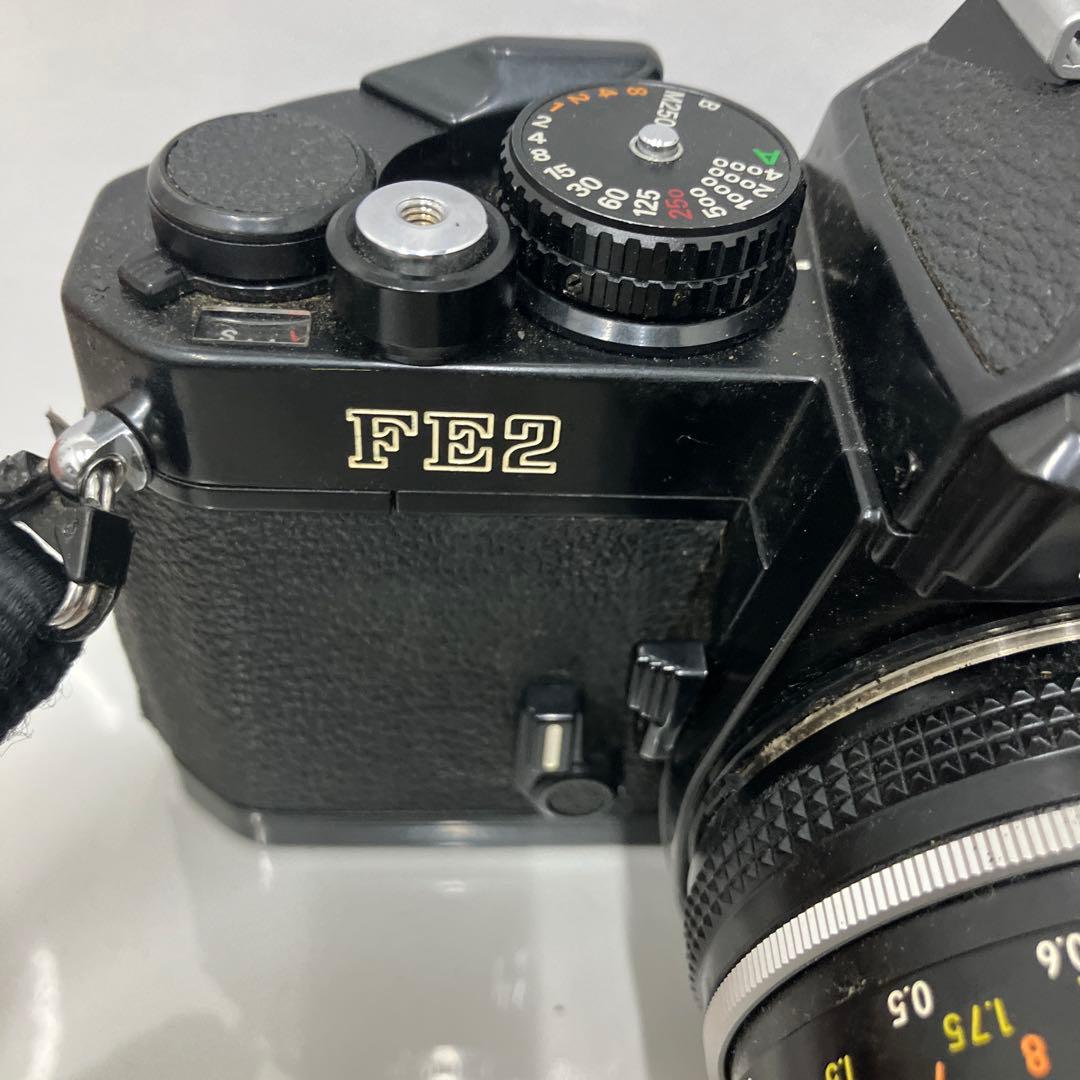 カ*有様 Nikon FE2 ブラックボディ　フィルム一眼レフ　カメラ