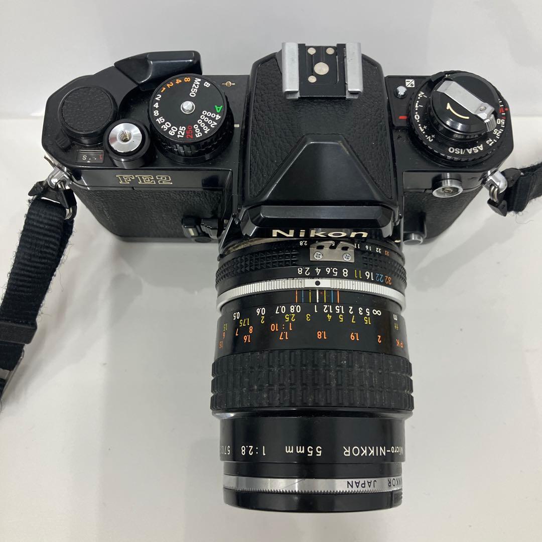 カ*有様 Nikon FE2 ブラックボディ　フィルム一眼レフ　カメラ