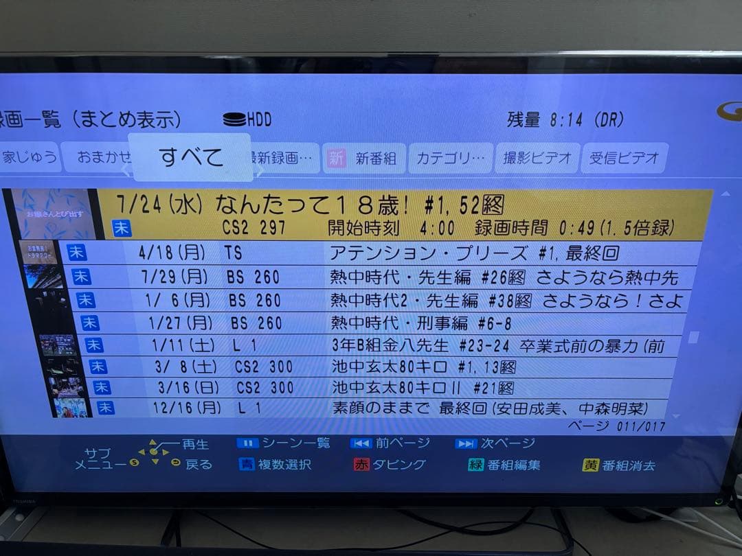 【完動品】DMR-BRX2000 2TB パナソニック全自動DIGA レコーダー