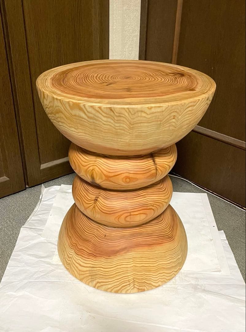 丸太　円筒型サイドテーブル　 スツール