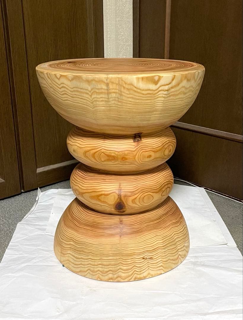 丸太　円筒型サイドテーブル　 スツール