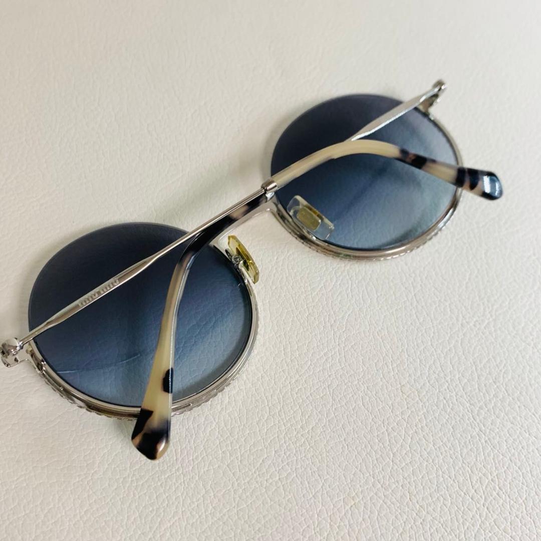 ミュウミュウ サングラス SMU69U べっ甲 柄 ラウンド ラインストーン