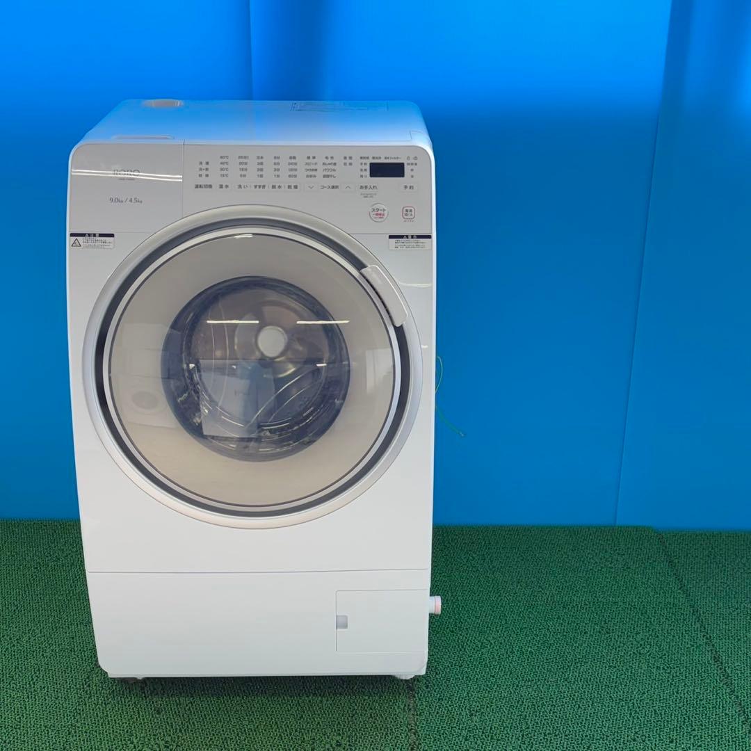 758 展示品　極美品　左開き　ドラム式洗濯機　容量9kg 乾燥4.5kg