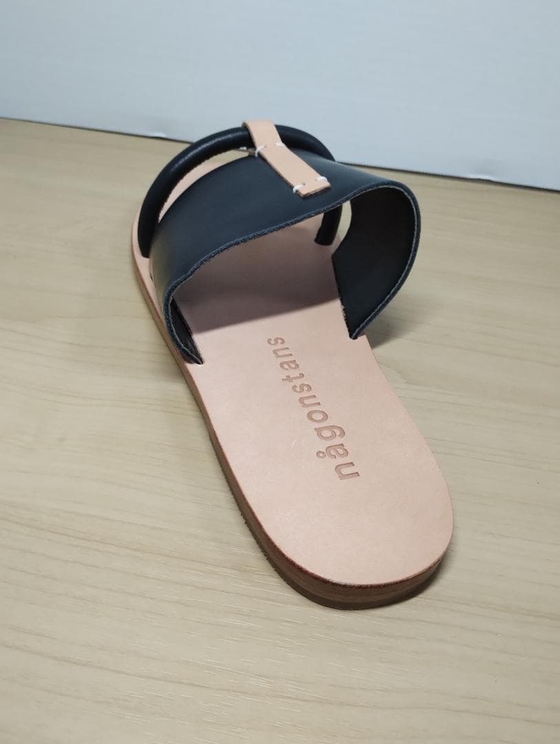 någonstans サンダル アシンメトリー 38 ブラック ナゴンスタンス